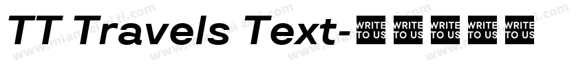 TT Travels Text字体转换